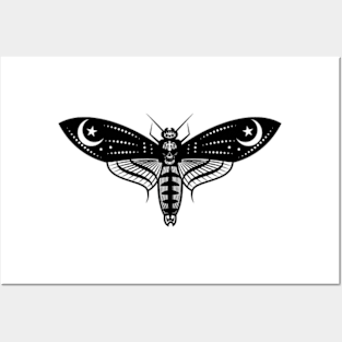 Death Head Moth | Skull Moth | Death Moth | Hawk Moth | Luna Moth Posters and Art